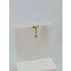 Zirkon Taşlı Uç Kısmı : Pirinç Kıkırdak Bar Uzunluğu : 6 Mm / Bar Kalınlığı 0.8 Mm / Top Boyu 3 Mm  - Pt0045-1