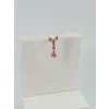 Rose Zirkon Taşlı Uç Kısmı : Pirinç Kıkırdak Bar Uzunluğu : 6 Mm / Bar Kalınlığı 0.8 Mm / Top Boyu 3 Mm  - Pt0045-2