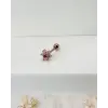 Rose Zirkon Taşlı Uç Kısmı : Pirinç Kıkırdak Bar Uzunluğu : 6 Mm / Bar Kalınlığı 0.8 Mm / Top Boyu 3 Mm - Pt0004-2