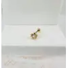 Zirkon Taşlı Uç Kısmı : Pirinç Kıkırdak Bar Uzunluğu : 6 Mm / Bar Kalınlığı 0.8 Mm / Top Boyu 3 Mm - Pt0028-1