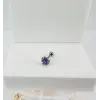 Rodyum Zirkon Taşlı Uç Kısmı : Pirinç Kıkırdak Bar Uzunluğu : 6 Mm / Bar Kalınlığı 0.8 Mm / Top Boyu 3 Mm - Pt0038