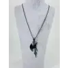 Tribal Balta Figürü Çelik Erkek Kolye - Ekl0093
