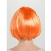 Turuncu Renk Küt Parti Peruğu Kısa Takma Saç