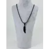 Tüy Figürlü Çelik Erkek Kolye - Ekl0103