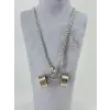 Üç Boyutlu Halter Figürü Çelik Erkek Kolye - Ekl0064