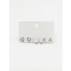 Üçgen Detaylı Altılı Küpe - Kp00646