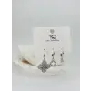 Rodyum Zirkon Taşlı Pirinç Üçlü Kombin Küpe - Kp00536