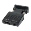 Vcom CA336A Siyah Vga Erkek To Hdmi Dişi Dönüştürücü (KDO)