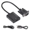 Vcom CG597 Vga Erkek To Hdmi Dişi+AUX Siyah Dönüştürücü (KDO)