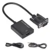 Vcom CG597 Vga Erkek To Hdmi Dişi+AUX Siyah Dönüştürücü (KDO)