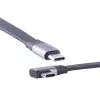 Vcom CU582RA-2.0 Type-C USB4 V2 90 Derece Düz 2.0m Şarj Kablosu (KDO)