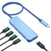 Vcom CUE11s Type-C To 4-Usb-C (10GBps)+Pd 3.0 100W Mavi Çoklayıcı (KDO)