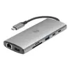Vcom CUE68 Type-C To 2-HDMI(4K@60Hz)+G LAN+2-USB 3.0+2-Type-C(10Gb)+SD TF+PD3.0 100W Çoklayıcı (KDO)