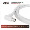 Vcom CV601R 5mt Analog Beyaz Tv Kablosu