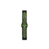 Watch 20mm Spor Delikli Kordon - Siyah-yeşil