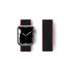 Watch 38mm Hasırlı Cırtcırtlı Kordon - Pembe-siyah