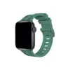 Watch 38mm Kr408 Çizgili Silikon Kordon - Yeşil