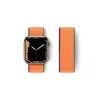 Watch 42mm Hasırlı Cırtcırtlı Kordon - Turuncu