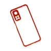 Xiaomi Mi 10t Pro Kılıf Miami Şeffaf Silikon - Kırmızı
