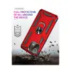 Xiaomi Mi 11 Lite Kılıf Sofya Yüzüklü Silikon Kapak - Kırmızı