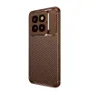 Xiaomi Mi 14t Pro Kılıf Auto Focus Karbon Kapak - Kahverengi