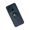 Xiaomi Poco C40 Kılıf Montreal Yüzüklü Silikon Kapak - Yeşil