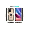 Xiaomi Poco F3 Kılıf Sofya Yüzüklü Silikon Kapak - Gold