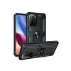 Xiaomi Poco F3 Kılıf Sofya Yüzüklü Silikon Kapak - Siyah