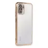Xiaomi Redmi Note 10 Kılıf Razer Lensli Silikon - Gold