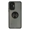 Xiaomi Redmi Note 10 Pro Kılıf Montreal Yüzüklü Silikon Kapak - Siyah