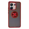Xiaomi Redmi Note 13 4g Kılıf Montreal Yüzüklü Silikon Kapak - Kırmızı
