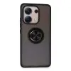 Xiaomi Redmi Note 13 4g Kılıf Montreal Yüzüklü Silikon Kapak - Siyah