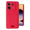 Xiaomi Redmi Note 13 Pro 5g Kılıf Kelvin Kartvizitli Silikon - Kırmızı