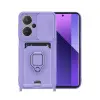 Xiaomi Redmi Note 13 Pro Plus Kılıf Zuma Kartvizitli Yüzüklü Silikon - Lila