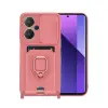 Xiaomi Redmi Note 13 Pro Plus Kılıf Zuma Kartvizitli Yüzüklü Silikon - Pembe