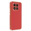 Xiaomi Redmi Note 14 Pro 4g Kılıf Volet Silikon - Kırmızı