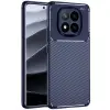 Xiaomi Redmi Note 14 Pro Plus Kılıf Auto Focus Karbon Kapak - Lacivert