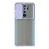 Xiaomi Redmi Note 8 Pro Kılıf Palm Buzlu Kamera Sürgülü Silikon - Lila