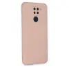 Xiaomi Redmi Note 9 Kılıf Nano İçi Kadife Silikon - Pudra