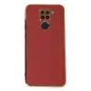 Xiaomi Redmi Note 9 Kılıf Volet Silikon - Kırmızı