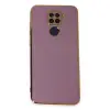 Xiaomi Redmi Note 9 Kılıf Volet Silikon - Mor