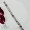 Rodyum Zirkon Taşlı Pirinç Bileklikler 18+2 Cm - Kbl0039