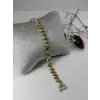    Zirkon Taşlı Pirinç Zirkon Bileklikler 19 Cm  - Kbl0317