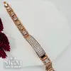 Rose  Zirkon Taşlı Pirinç Bileklikler 19 Cm - Kbl0050