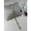    Zirkon Taşlı Pirinç Zirkon Bileklikler 17+2 Cm  - Kbl0318