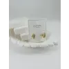 Zirkon Taşlı Pirinç Zirkon Küpe - Kp00323