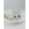 Rodyum Zirkon Taşlı Pirinç Zirkon Küpe - Kp00349