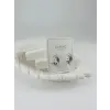 Rodyum Zirkon Taşlı Pirinç Zirkon Küpe - Kp00325