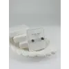 Rodyum Zirkon-5 Mm Taşlı Pirinç Zirkon Küpe - Kp00334