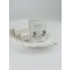 Rodyum Zirkon Taşlı Pirinç Zirkon Küpe - Kp00321